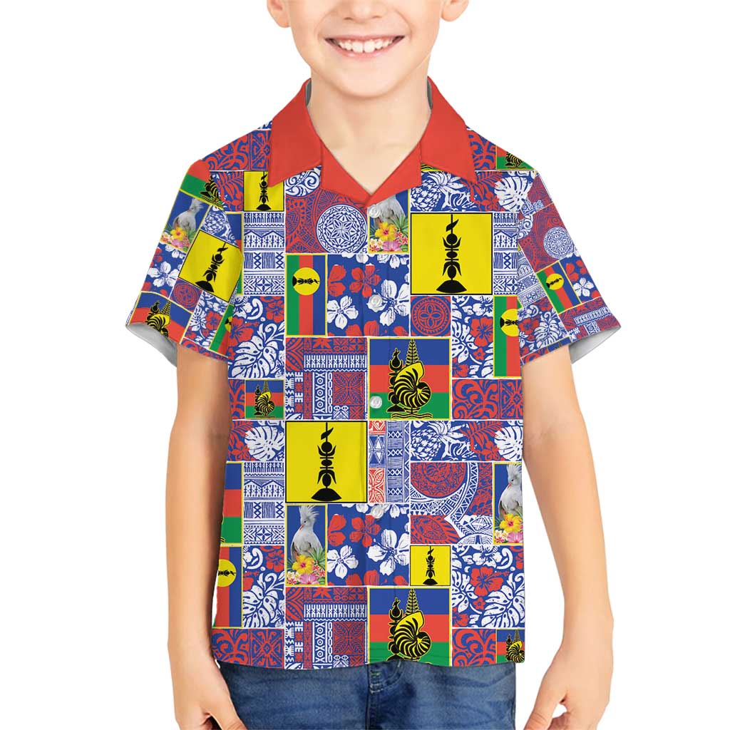 New Caledonia Joyeux Noel Family Matching Summer Maxi Dress and Hawaiian Shirt Pacific Patchwork Xmas Vibes - Polynesian Pride