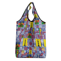 New Caledonia Joyeux Noel Grocery Bag Pacific Patchwork Xmas Vibes - Polynesian Pride