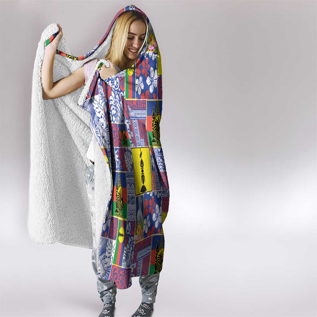 New Caledonia Joyeux Noel Hooded Blanket Pacific Patchwork Xmas Vibes LT9 - Polynesian Pride