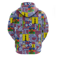 New Caledonia Joyeux Noel Hoodie Pacific Patchwork Xmas Vibes - Polynesian Pride
