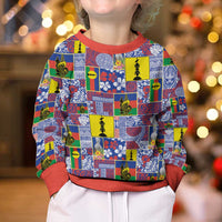New Caledonia Joyeux Noel Kid Ugly Christmas Sweater Pacific Patchwork Xmas Vibes - Polynesian Pride