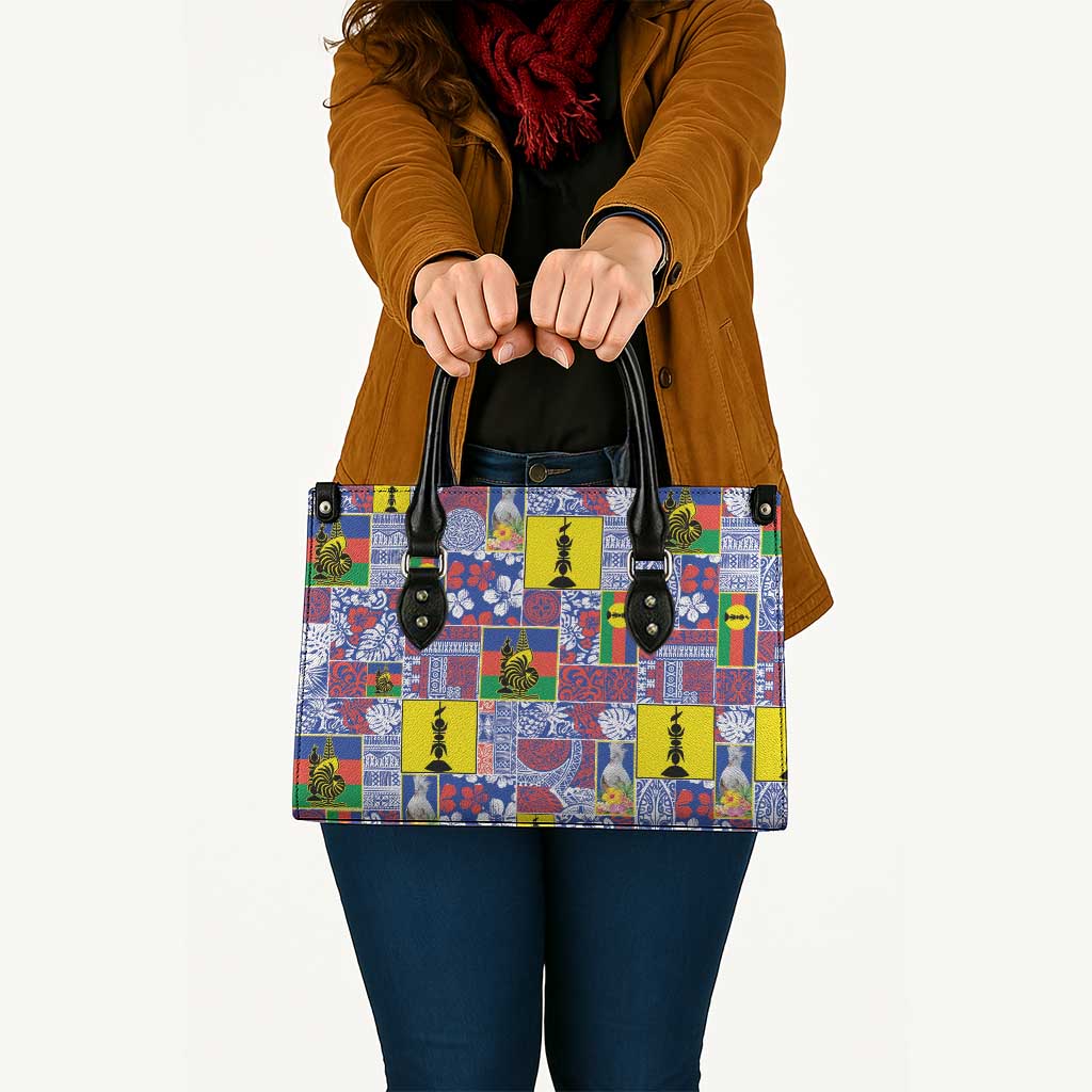 New Caledonia Joyeux Noel Leather Bag Pacific Patchwork Xmas Vibes LT9 - Polynesian Pride