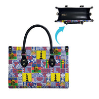 New Caledonia Joyeux Noel Leather Bag Pacific Patchwork Xmas Vibes LT9 - Polynesian Pride