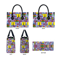 New Caledonia Joyeux Noel Leather Bag Pacific Patchwork Xmas Vibes LT9 - Polynesian Pride