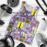 New Caledonia Joyeux Noel Men Tank Top Pacific Patchwork Xmas Vibes LT9 - Polynesian Pride