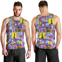New Caledonia Joyeux Noel Men Tank Top Pacific Patchwork Xmas Vibes LT9 - Polynesian Pride