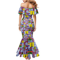 New Caledonia Joyeux Noel Mermaid Dress Pacific Patchwork Xmas Vibes LT9 - Polynesian Pride
