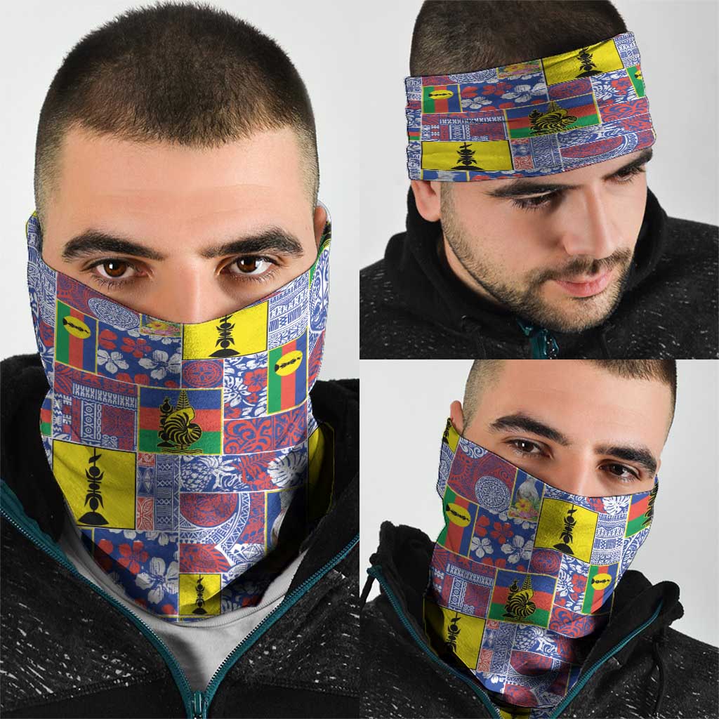 New Caledonia Joyeux Noel Neck Gaiter Pacific Patchwork Xmas Vibes - Polynesian Pride