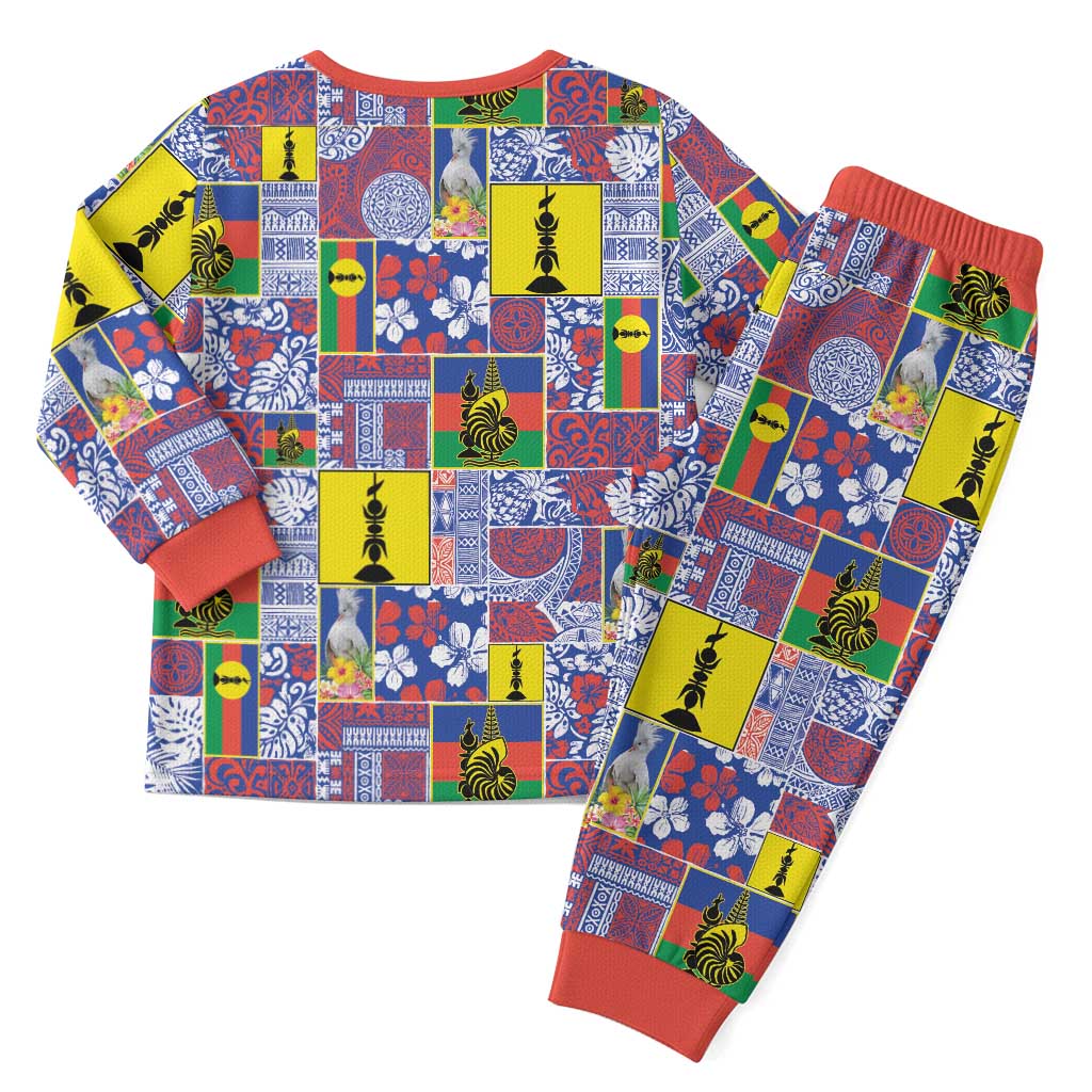 New Caledonia Joyeux Noel Christmas Pajama Set Pacific Patchwork Xmas Vibes - Polynesian Pride