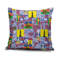 New Caledonia Joyeux Noel Pillow Cover Pacific Patchwork Xmas Vibes - Polynesian Pride