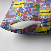 New Caledonia Joyeux Noel Pillow Cover Pacific Patchwork Xmas Vibes - Polynesian Pride