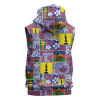 New Caledonia Joyeux Noel Sleeveless Hoodie Pacific Patchwork Xmas Vibes LT9 - Polynesian Pride