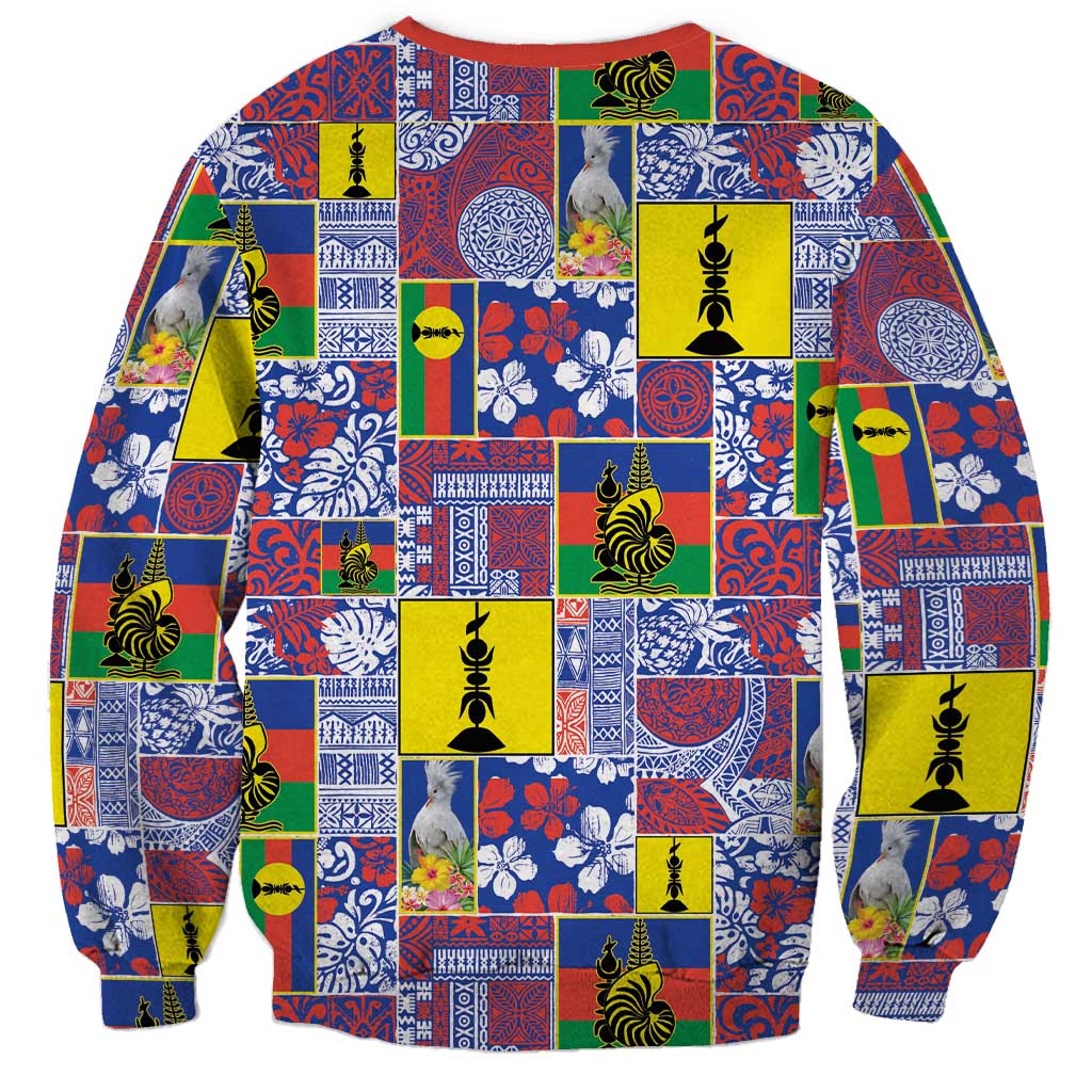 New Caledonia Joyeux Noel Sweatshirt Pacific Patchwork Xmas Vibes LT9 - Polynesian Pride