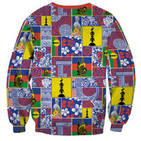 New Caledonia Joyeux Noel Sweatshirt Pacific Patchwork Xmas Vibes LT9 - Polynesian Pride