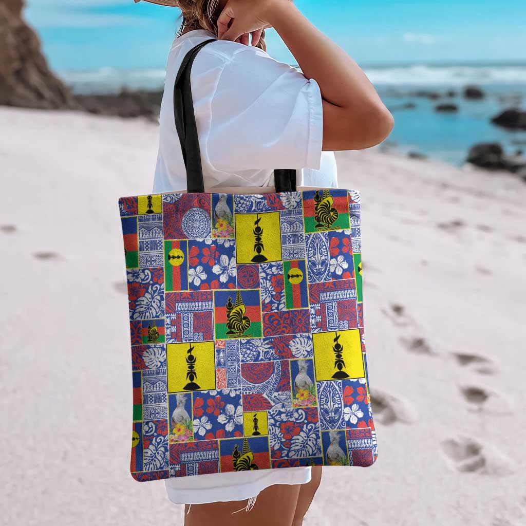 New Caledonia Joyeux Noel Tote Bag Pacific Patchwork Xmas Vibes - Polynesian Pride