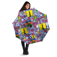 New Caledonia Joyeux Noel Umbrella Pacific Patchwork Xmas Vibes LT9 - Polynesian Pride