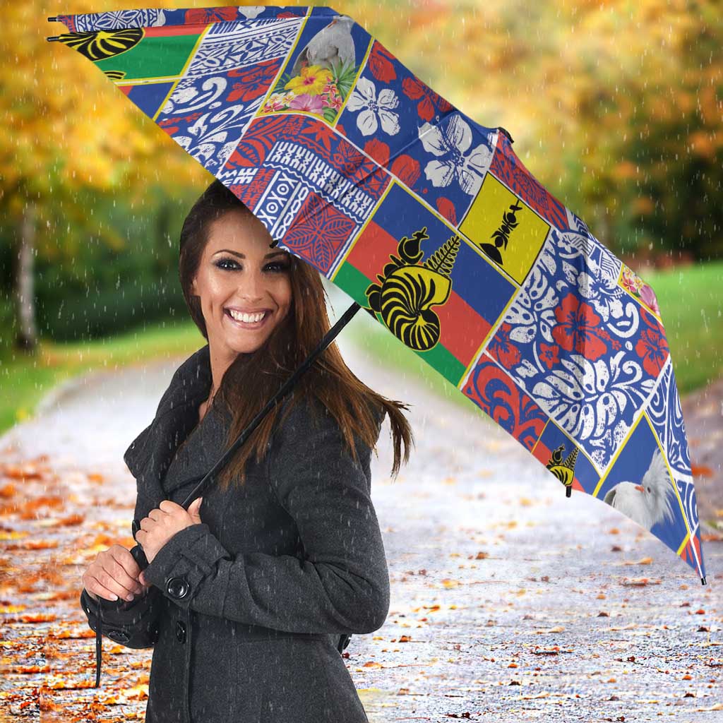 New Caledonia Joyeux Noel Umbrella Pacific Patchwork Xmas Vibes LT9 - Polynesian Pride