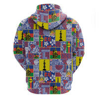 New Caledonia Joyeux Noel Zip Hoodie Pacific Patchwork Xmas Vibes LT9 - Polynesian Pride