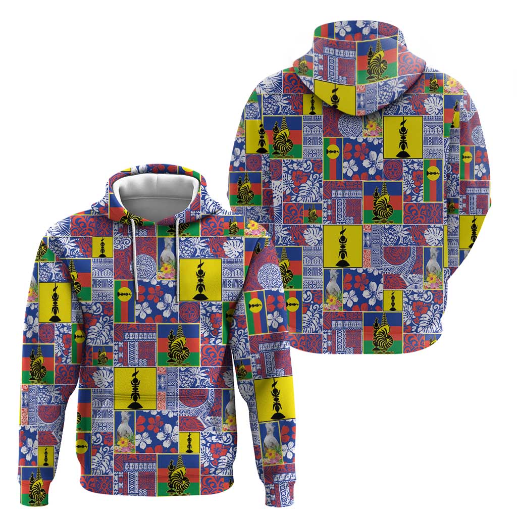 New Caledonia Joyeux Noel Zip Hoodie Pacific Patchwork Xmas Vibes LT9 - Polynesian Pride