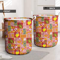 Niue Monuina e Kilisimasi Laundry Basket Pacific Patchwork Xmas Vibes LT9 - Polynesian Pride