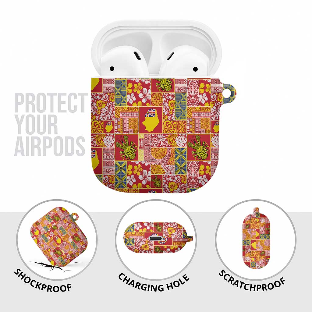 Niue Monuina e Kilisimasi AirPods Case Pacific Patchwork Xmas Vibes - Polynesian Pride