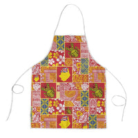 Niue Monuina e Kilisimasi Apron Pacific Patchwork Xmas Vibes LT9 Yellow - Polynesian Pride