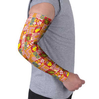 Niue Monuina e Kilisimasi Arm Sleeves Pacific Patchwork Xmas Vibes LT9 - Polynesian Pride