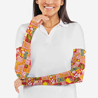 Niue Monuina e Kilisimasi Arm Sleeves Pacific Patchwork Xmas Vibes LT9 - Polynesian Pride