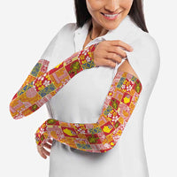 Niue Monuina e Kilisimasi Arm Sleeves Pacific Patchwork Xmas Vibes LT9 - Polynesian Pride
