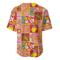 Niue Monuina e Kilisimasi Baseball Jersey Pacific Patchwork Xmas Vibes - Polynesian Pride