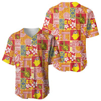Niue Monuina e Kilisimasi Baseball Jersey Pacific Patchwork Xmas Vibes - Polynesian Pride