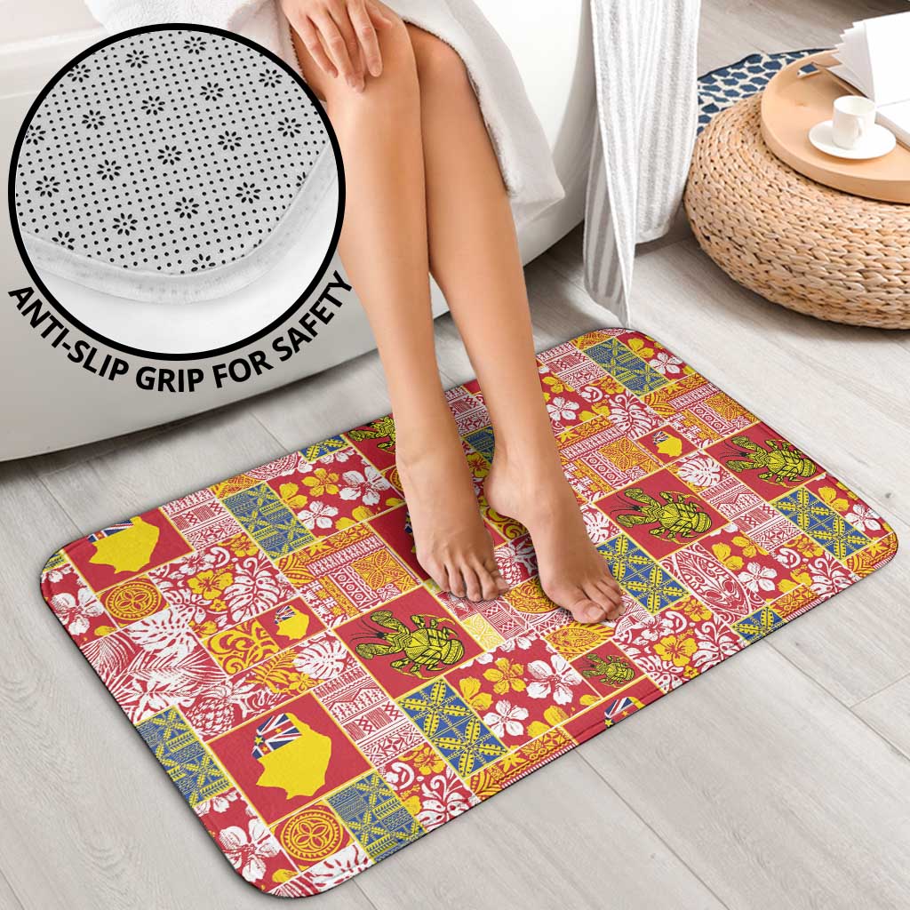 Niue Monuina e Kilisimasi Bathroom Set Pacific Patchwork Xmas Vibes - Polynesian Pride