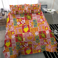 Niue Monuina e Kilisimasi Bedding Set Pacific Patchwork Xmas Vibes - Polynesian Pride