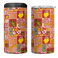 Niue Monuina e Kilisimasi 4 in 1 Can Cooler Tumbler Pacific Patchwork Xmas Vibes LT9 One Size: 16 oz Yellow - Polynesian Pride