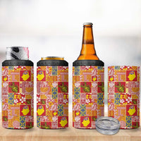 Niue Monuina e Kilisimasi 4 in 1 Can Cooler Tumbler Pacific Patchwork Xmas Vibes LT9 - Polynesian Pride