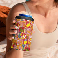 Niue Monuina e Kilisimasi 4 in 1 Can Cooler Tumbler Pacific Patchwork Xmas Vibes LT9 - Polynesian Pride