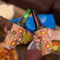 Niue Monuina e Kilisimasi 4 in 1 Can Cooler Tumbler Pacific Patchwork Xmas Vibes LT9 - Polynesian Pride