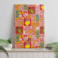 Niue Monuina e Kilisimasi Canvas Wall Art Pacific Patchwork Xmas Vibes LT9 - Polynesian Pride