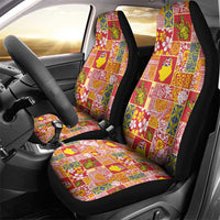 Niue Monuina e Kilisimasi Car Seat Cover Pacific Patchwork Xmas Vibes - Polynesian Pride