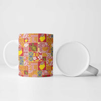 Niue Monuina e Kilisimasi Ceramic Mug Pacific Patchwork Xmas Vibes LT9 - Polynesian Pride