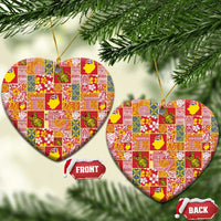 Niue Monuina e Kilisimasi Ceramic Ornament Pacific Patchwork Xmas Vibes - Polynesian Pride