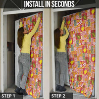 Niue Monuina e Kilisimasi Door Cover Pacific Patchwork Xmas Vibes LT9 - Polynesian Pride