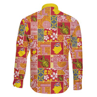 Niue Monuina e Kilisimasi Family Matching Long Sleeve Bodycon Dress and Hawaiian Shirt Pacific Patchwork Xmas Vibes - Polynesian Pride