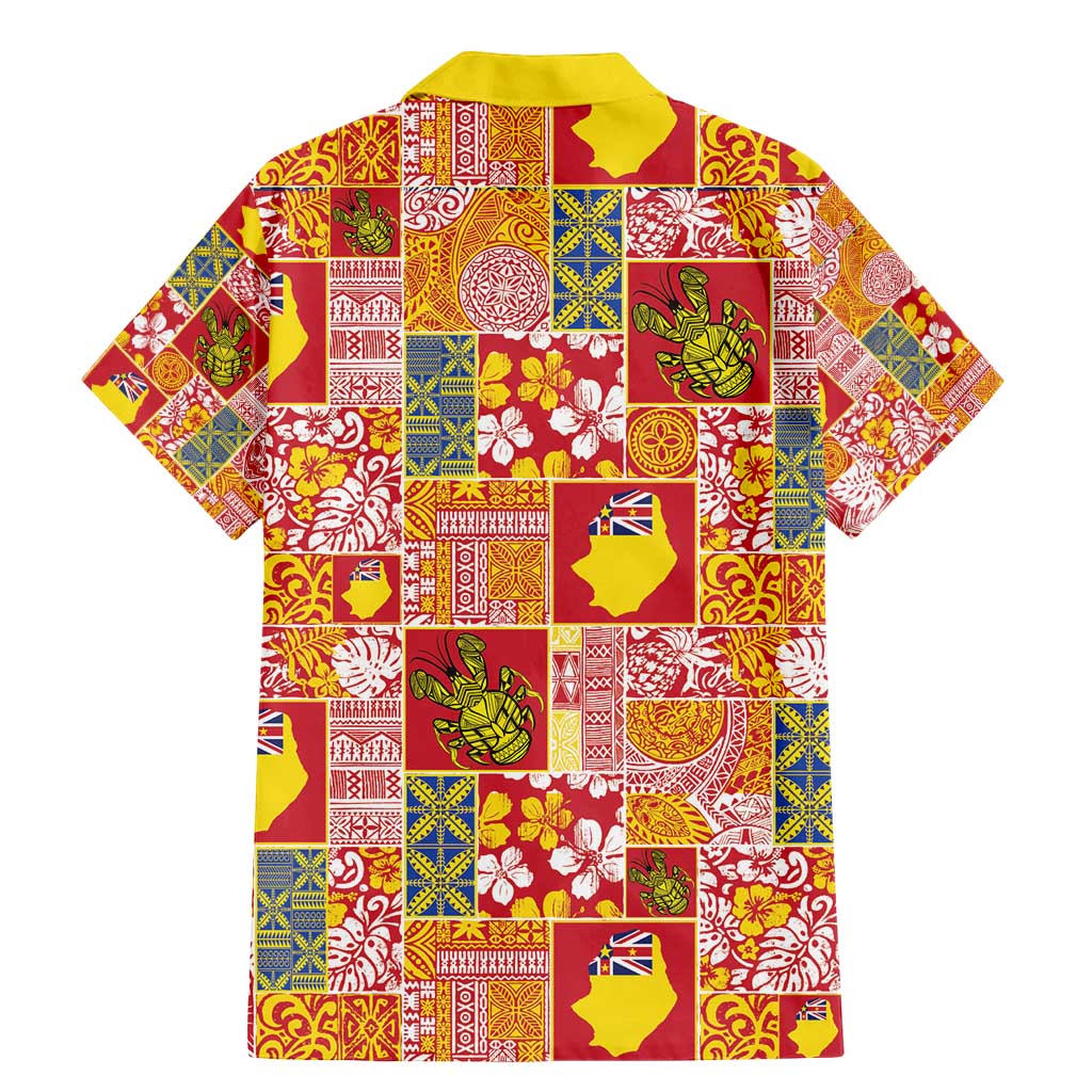 Niue Monuina e Kilisimasi Family Matching Mermaid Dress and Hawaiian Shirt Pacific Patchwork Xmas Vibes - Polynesian Pride