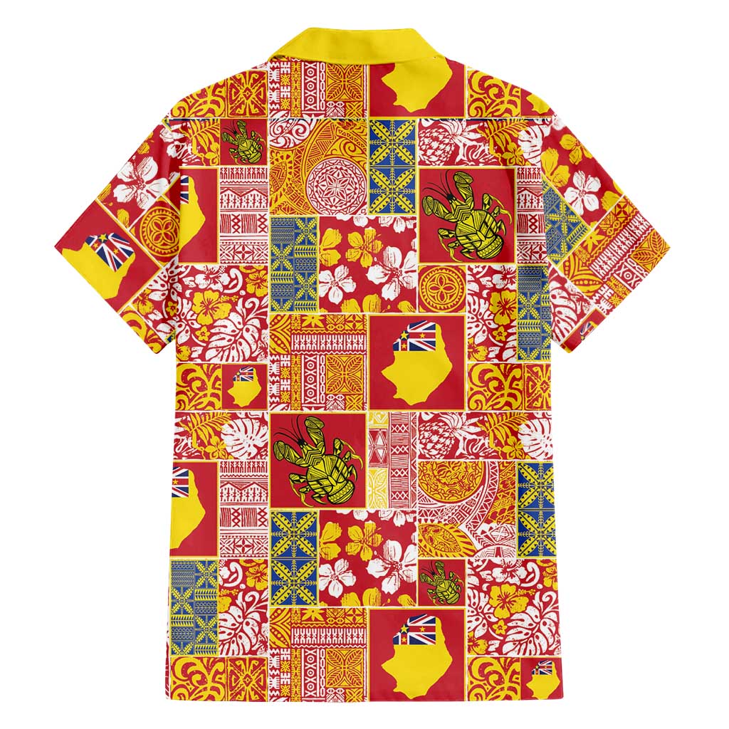 Niue Monuina e Kilisimasi Family Matching Puletasi and Hawaiian Shirt Pacific Patchwork Xmas Vibes LT9 - Polynesian Pride
