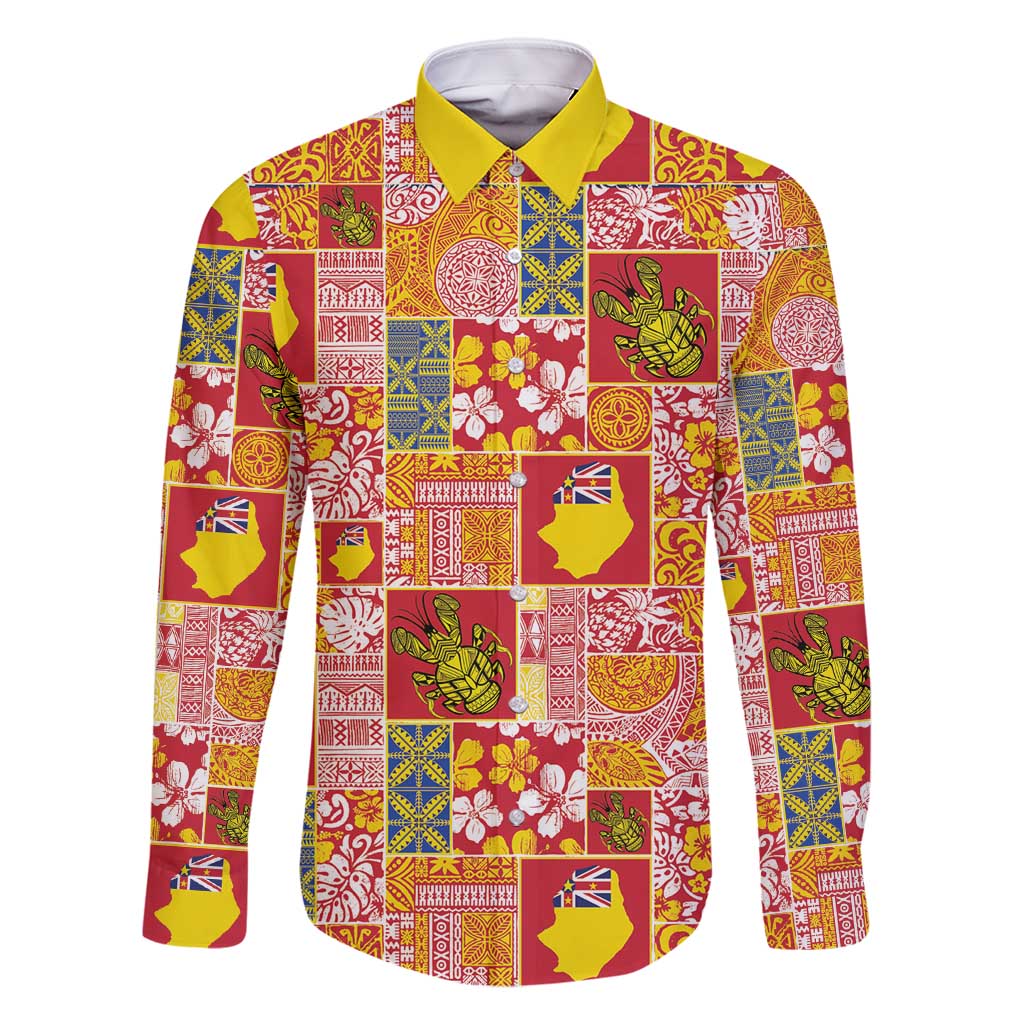 Niue Monuina e Kilisimasi Family Matching Tank Maxi Dress and Hawaiian Shirt Pacific Patchwork Xmas Vibes - Polynesian Pride