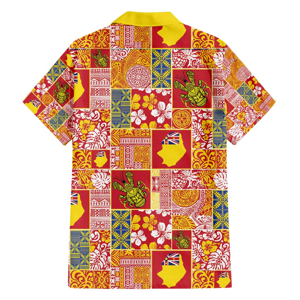 Niue Monuina e Kilisimasi Hawaiian Shirt Pacific Patchwork Xmas Vibes - Polynesian Pride