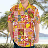 Niue Monuina e Kilisimasi Hawaiian Shirt Pacific Patchwork Xmas Vibes - Polynesian Pride