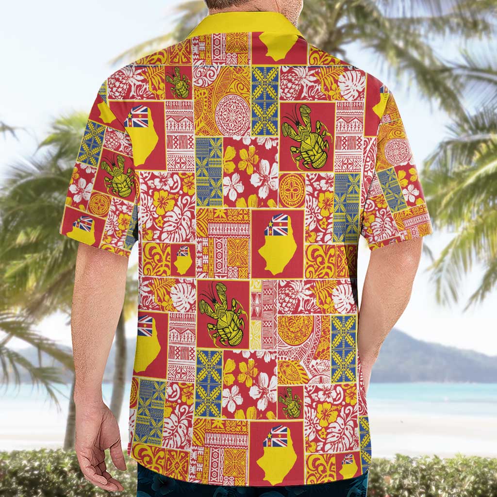 Niue Monuina e Kilisimasi Hawaiian Shirt Pacific Patchwork Xmas Vibes - Polynesian Pride