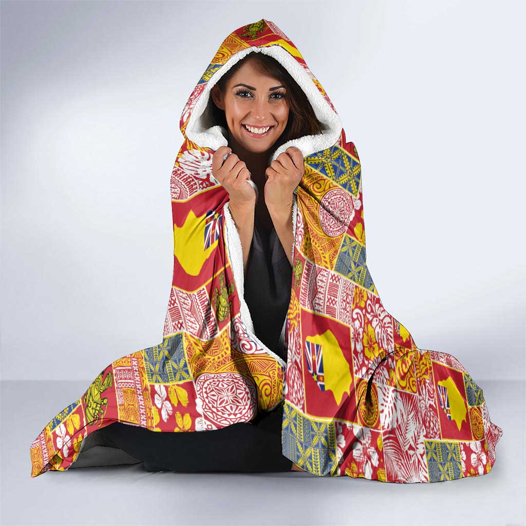 Niue Monuina e Kilisimasi Hooded Blanket Pacific Patchwork Xmas Vibes LT9 - Polynesian Pride